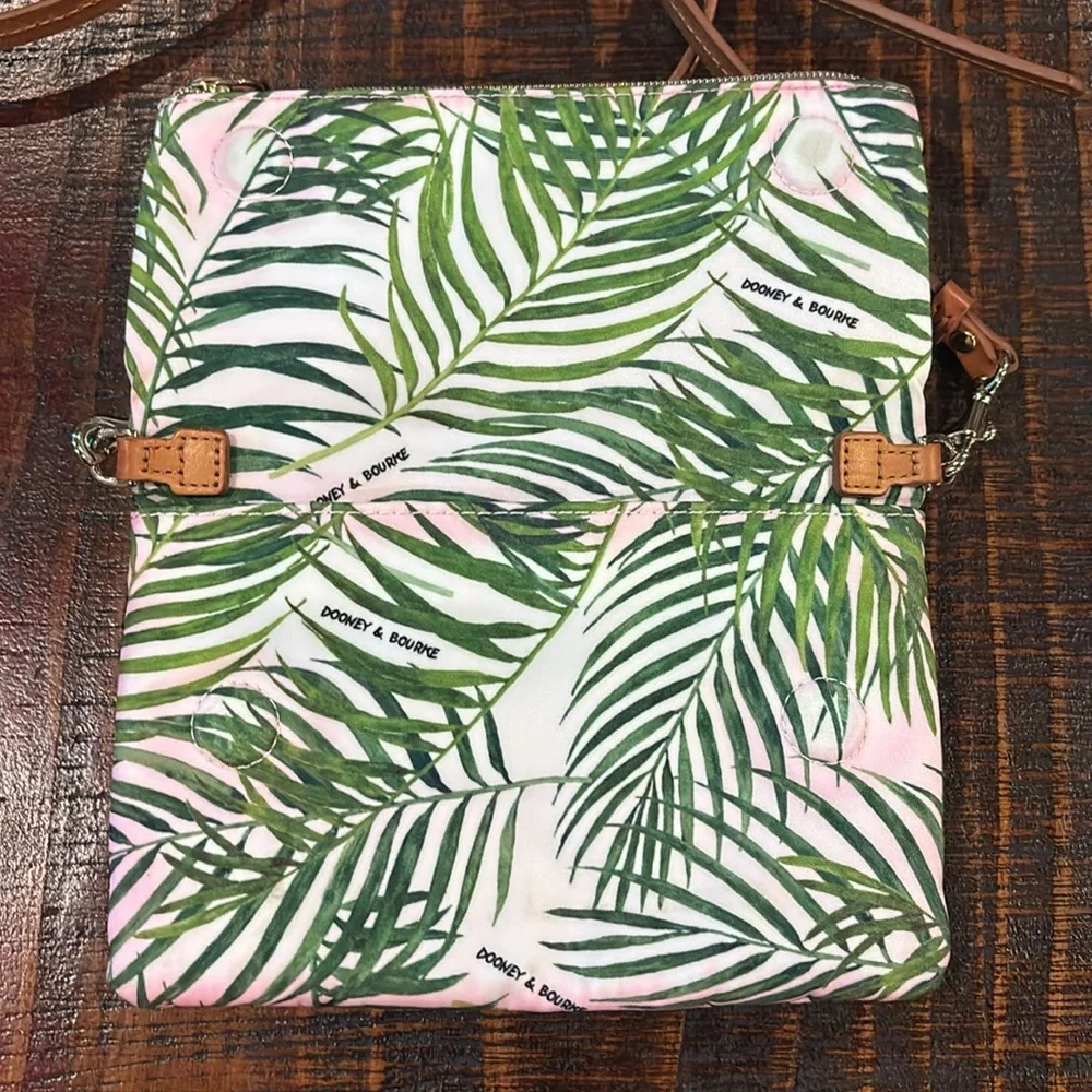 Dooney & Bourke Crossbody Bag Palm Montego Nylon Foldover Zip Small Purse - Picture 4 of 11